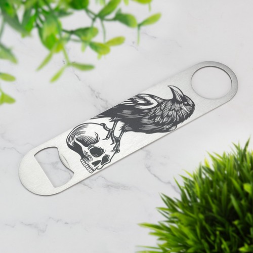 Skull crow bar blade bottle - skull,