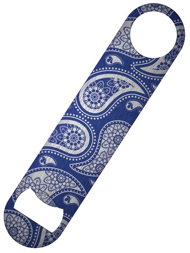 Bottle opener blue paisley bar - opener,