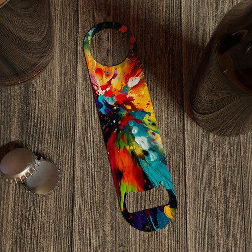 Paint splatter bottle - paint, opener